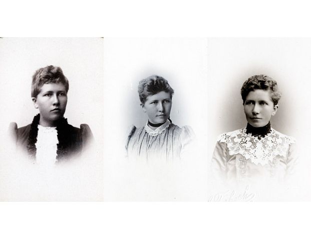 Thekla hadde kort hår hele sitt voksne liv. Dette var ikke et uttrykk for kvinneemansipasjon, men fordi hun slet med migrene. Portrettene er fra tidlig, midt og sent på 1890-tallet.